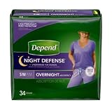 Depend Night Defense Incontinence Overnight Underwear for Women, S/M, Packaging May Vary