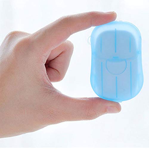 Sendke 20/100/200 Sheets Paper Soap Portable Disposable Hand Soap Paper Hand Washing Bath Paper Soap Soft Foaming Toiletry Soap for Travel Outdoor Random Colors
