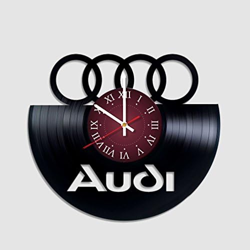 AUDI Car Vinyl Record Wall Clock - room wall decor - Art Gift Modern Home Record Vintage Decoration Gift For Him and Her - gift for fan gifts for boys man girls women you prime birthday