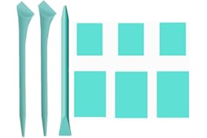 JAJADO 9 Packs Chalk Paste Squeegee Paint Stir Sticks, Silk Printing Squeegees for Paint, Mini Squeegee Self Adhesive Stencils Screen Printing Tools for Transfers Chalk Paste or Ink