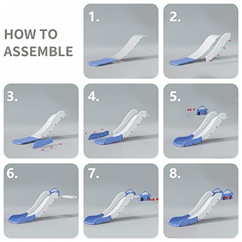 Kids Slide for Bed Couch Sofa Stairs Extended Widened Toddler Slide