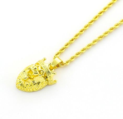 14K Gold plated Lion King Hip Hop Pendant with 24 inch of Chain