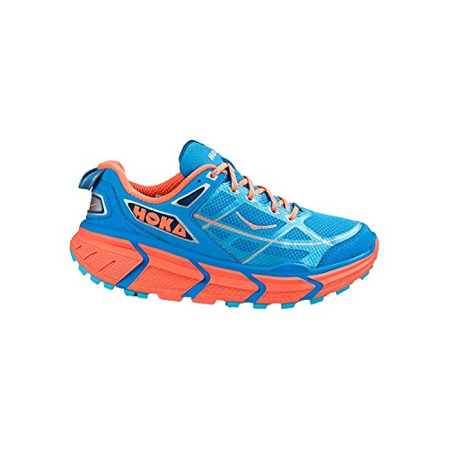 Hoka One One Challenger ATR Running Shoe - Women's Dresden Blue/Neon Coral 10.5