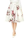 Allegra K Woman Floral Unlined Pleated A Line Midi Skirt