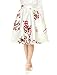 Allegra K Woman Floral Unlined Pleated A Line Midi Skirt
