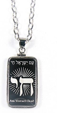 PAMP SUISSE Sterling Silver 925 Necklace Bezel Chain with Solid Silver 10 Gram Bar 999 Religious Jewish Am Yisrael Chai! (Green Box)
