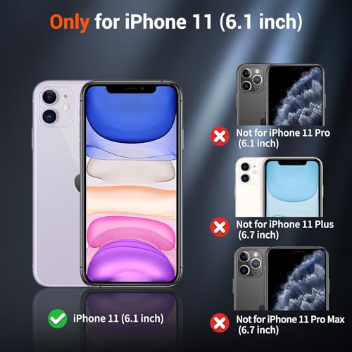 SUPFINE Magnetic for iPhone 11 Phone Case(Compatible with MagSafe)(Military Grade Drop Protection) Translucent Matte Shockproof Phone Cover,Black