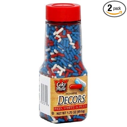 Mccormick cake mate Red,wht,&Blue decor 1.75oz (052100001319)