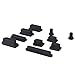 HDE 10pc Anti-Dust Silicone Rubber Port Plugs for MacBook Pro Retina (Black)