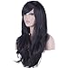 DAOTS Wig Long Heat Resistant Big Wavy Hair Women Cosplay Wig (black)