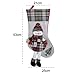 Aitey Christmas Stocking, Set of 3 Santa, Snowman, Reindeer, Xmas Character 3D Plush with Faux Fur Cuff Christmas Decorations and Party Accessory