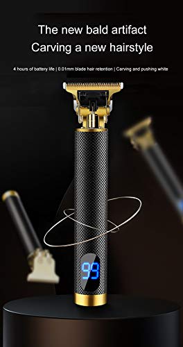 Faraone4w Professional Hair Trimmer for Men, Relief Carving Wireless T-Blade Trimmer with 4 Comb,Professional USB Hair Clipper, Mens Beard Trimmer, Rechargeable Professional Hair Trimmer