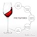 Hand Blown Crystal Wine Glasses - Bella Vino Standard Red/White Wine Glass Made from Crystal Glass, Perfect for Any Occasion, Great Gift, Set of 2, Clear (Red wine glasses)