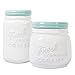 DII Ceramic Kitchen Matching Containers, (Set of 2) Cookie Jar & Coffee Canister-Aqua