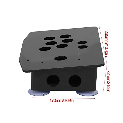 New Arrival DIY Arcade Panel Acrylic Inclined+Joystick Case Replacement for Arcade Game,Black