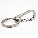 BANG TI Titanium Mini Carabiner Quick Release Keychain Hook Kit Super Durable (45mm+32mm Ti Keyring)