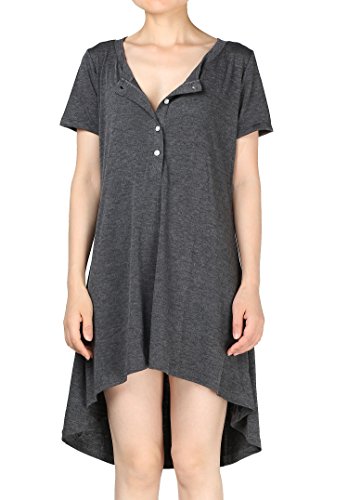 Mordenmiss women s new short sleeve high low loose tunic tops l d…