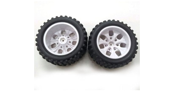 NEUMÁTICOS CON LLANTA BIGFOOT 1/10 BRONTO-TYRANO BLANCAS ...