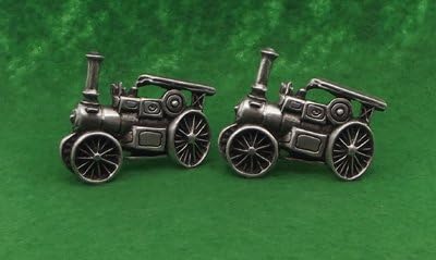 Steam Engine Pewter Cufflink Set UK Made