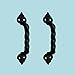 Renovators Supply Manufacturing Cabinet Handles for Cabinets and Drawers 5.8 in. Black Twisted Wrought Iron Cabinet Pulls with Mounting Hardware Pack of 2