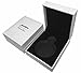 Jechin Classic Smooth Stainless Steel Case White Arabic Numbers Modern Pocket Watch (Black)