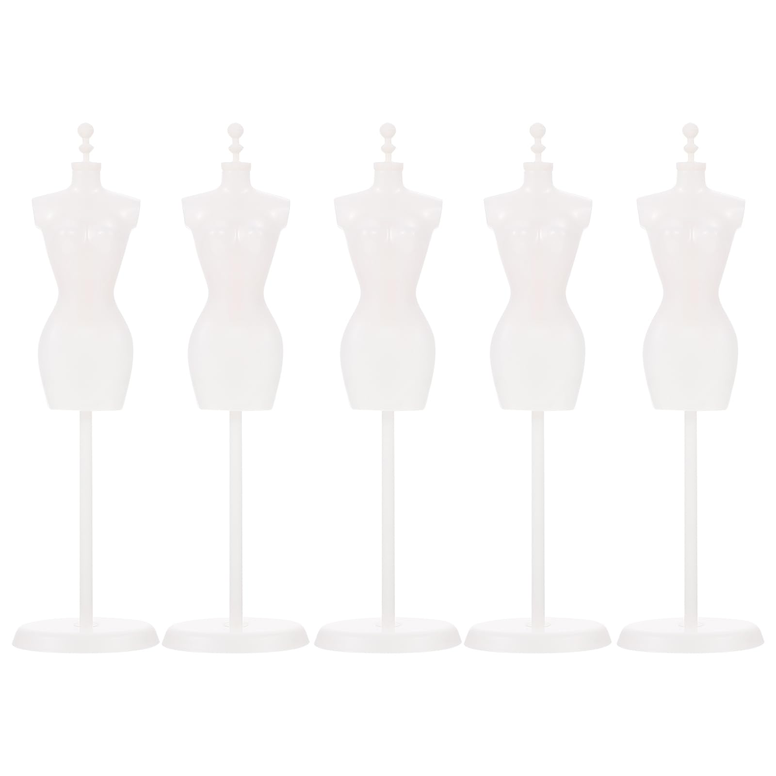 iplusmile Doll Model Stand White Plastic Dress Mannequin Display Holder 10.6 Inch Miniature Mannequin for Doll Clothes Presentation and Home Decoration