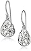 Sterling Silver Bali Filigree Antiqued Teardrop Dangle Earrings