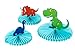 Dinosaur Party Decoration - 3-Piece Dinosaur Honeycomb Decoration Centerpiece, Kids Birthday Party Supplies for Boys, T-Rex Themed, Triceratops, and Brachiosaurus