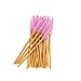 300 Pack Mascara Wands Disposable Eye Lash Brushes Applicator for Eyelash Extensions Makeup Tool Bulk, Gold/Pink
