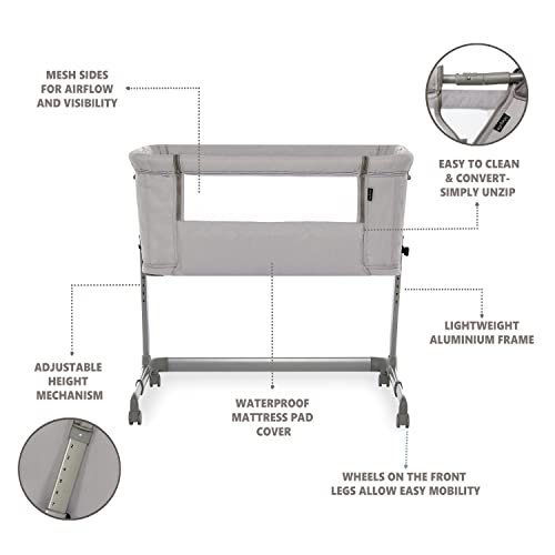 Dream On Me Waves 3in1 Baby Bedside Sleeper and Playard