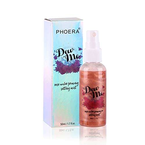 ROMANTIC BEAR Rose Moisturizing Pearlescent Setting Spray Brightening Finishing Mist Shimmer Highlighter Makeup 50ml (#03)