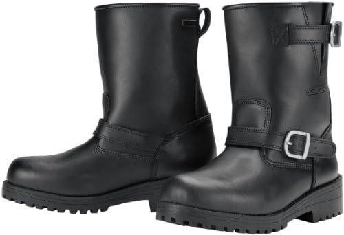 Tour Master Vintage 2.0 Road Men's Leather Street Bike Motorcycle Boots - Black / Size 8