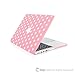 TOP CASE Polka Dot Design Pink Rubberized Hard Case Compatible MacBook Pro 13.3