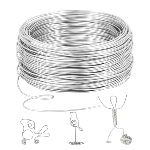 Romon Aluminium Wire 2 mm x 10 m, Craft Aluminium Wire, Flexible Aluminium Wire for Jewellery Making DIY Jewellery Making