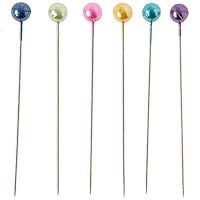 Dritz Sew 101 27512 Long Pearlized Pins, 1-1/2-Inch, Assorted Colors (75-Count)