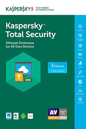 Kaspersky Total Security 2017 | 3 Device | 1 Year | Download