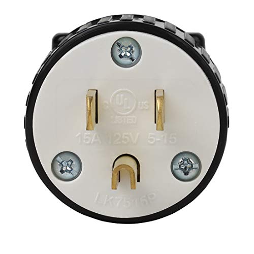 USA 3Prong Male AC Plug, UL Nema 515P 3 Pole Straight Blade DIY