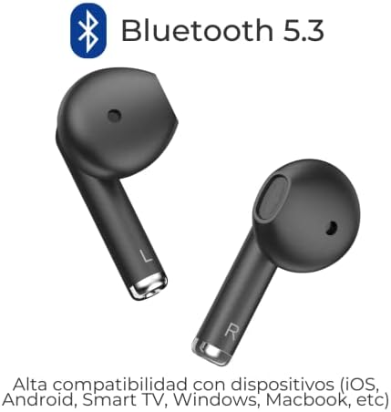 Fones de ouvido sem fio zte buds 2, tws, bluetooth 5.3, 25 horas de bateria, microfone hd, controle de toque, assistente de voz, resistência à água ipx4, carregamento usb-c, preto