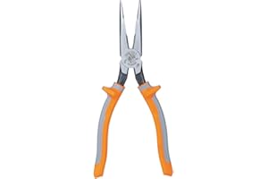 Klein Tools 2038RINS Pliers, Electrician's Insulated Long Nose Side-Cutting Pliers, 1000V Rated, Induction Hardened Knives, 8