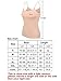 SATINIOR Women's Cami Camisole Built-in Bra Adjustable Spaghetti Strap Tank Top Padded Cami Tanks (Large, Beige)