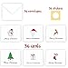 Kuuqa 36 Pieces Merry Christmas Greeting Cards Holiday Cards with Envelopes and Stickers, 4.72 x 7.87 Inches Christmas Party Decoration Favors