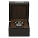 Tech Swiss Watch Box Extra Large 1 Watch Brown Wood Finish Engravable Plate Removable Cushion