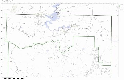 Daggett County, Utah UT ZIP Code Map Not Laminated