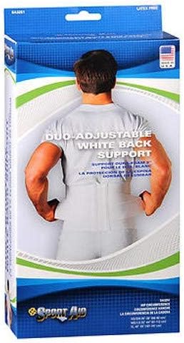 Sportaid Back Belt, White, 9 Inches, Medium,Large - 1 Each