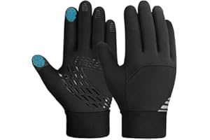 OOPOR Kids Winter Warm Cycling Gloves - Touch Screen Thermal Children Mittens Anti-Slip Bike Snow Running Boys Girls 4-12 Years