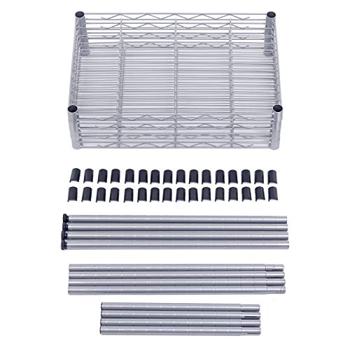 SINGAYE 4 Tier Shelf Adjustable Storage Shelf 350LBS Load Capacity Metal Storage Rack 17.32”L X 11.41”W X43.3” H - Image 3