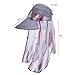icolor Women Sun Hats UPF 50 Sun Protection Hat Summer Outdoor Neck Shield Flap Visor Hat Ponytail Hats Wide Brim Beach Hat (Gray)