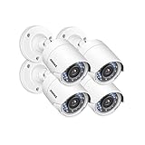 ANNKE (4) 1080P HD-TVI Security Camera Kits with Super Day/Night Vision, IP66 Weatherproof,4-Packed with Power Cables