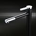 Fapully Contemporary Bathroom Sink Faucet with Rotating Spout 11.8 inch Tall Vessel Sink Faucet,Chrome & Black