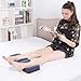 LANGRIA Knee Pillow Memory Foam Leg Pillows for Leg, Back, Hip Pain Relief, Foldable Design with Removable Cover, CertiPUR-US Certified, (9.8 x 5.9 x 7.0 inches) Navy Blue